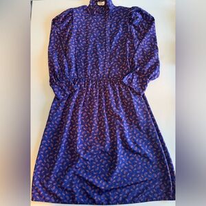 Vintage Millers Blue Paisley Midi Dress